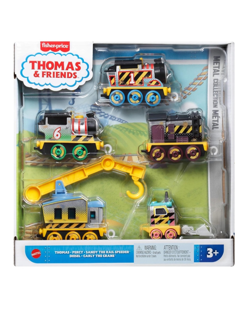 THOMAS & FRIENDS Construction Crew Set 5 Train Engines Percy Diesel, Carly Sandy